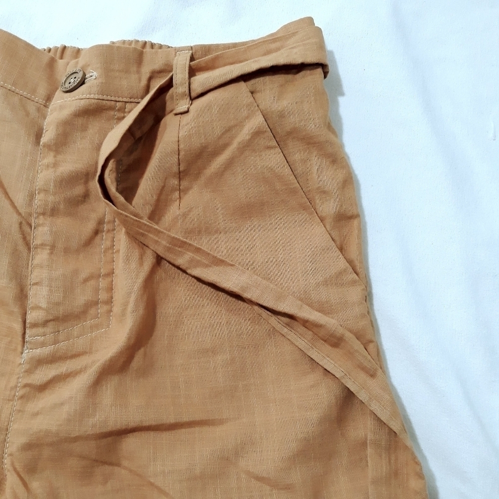 Past Life The Collective Organic Linen and Cotton Brownish Pants Belted Size 0 - Picture 4 of 13